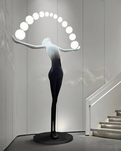 Statue of Liberty Floor Lamp with LED Light - Black Design
