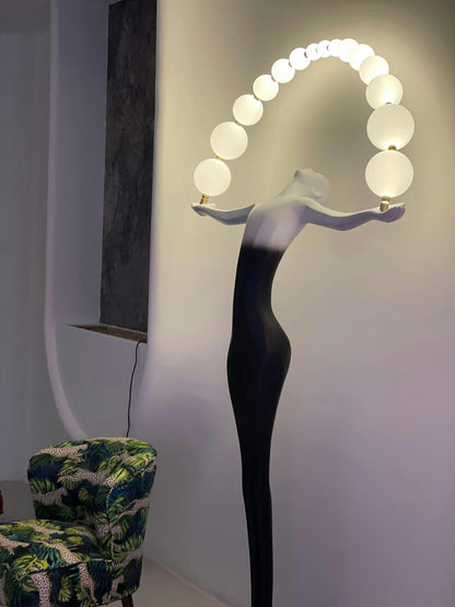 Statue of Liberty Floor Lamp with LED Light - Black Design