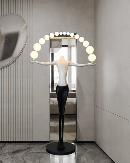 Statue of Liberty Floor Lamp with LED Light - Black Design