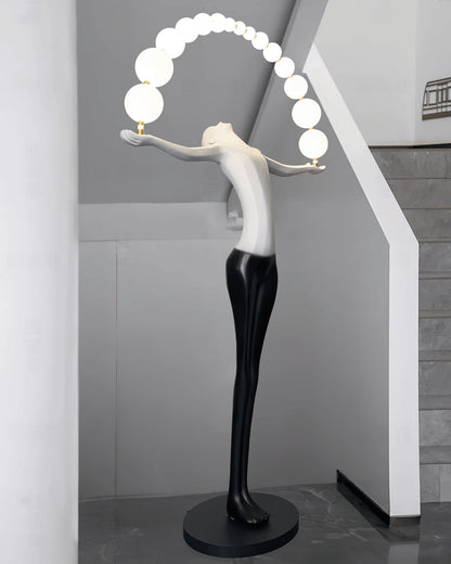 Statue of Liberty Floor Lamp with LED Light - Black Design