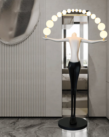 Statue of Liberty Floor Lamp with LED Light - Black Design