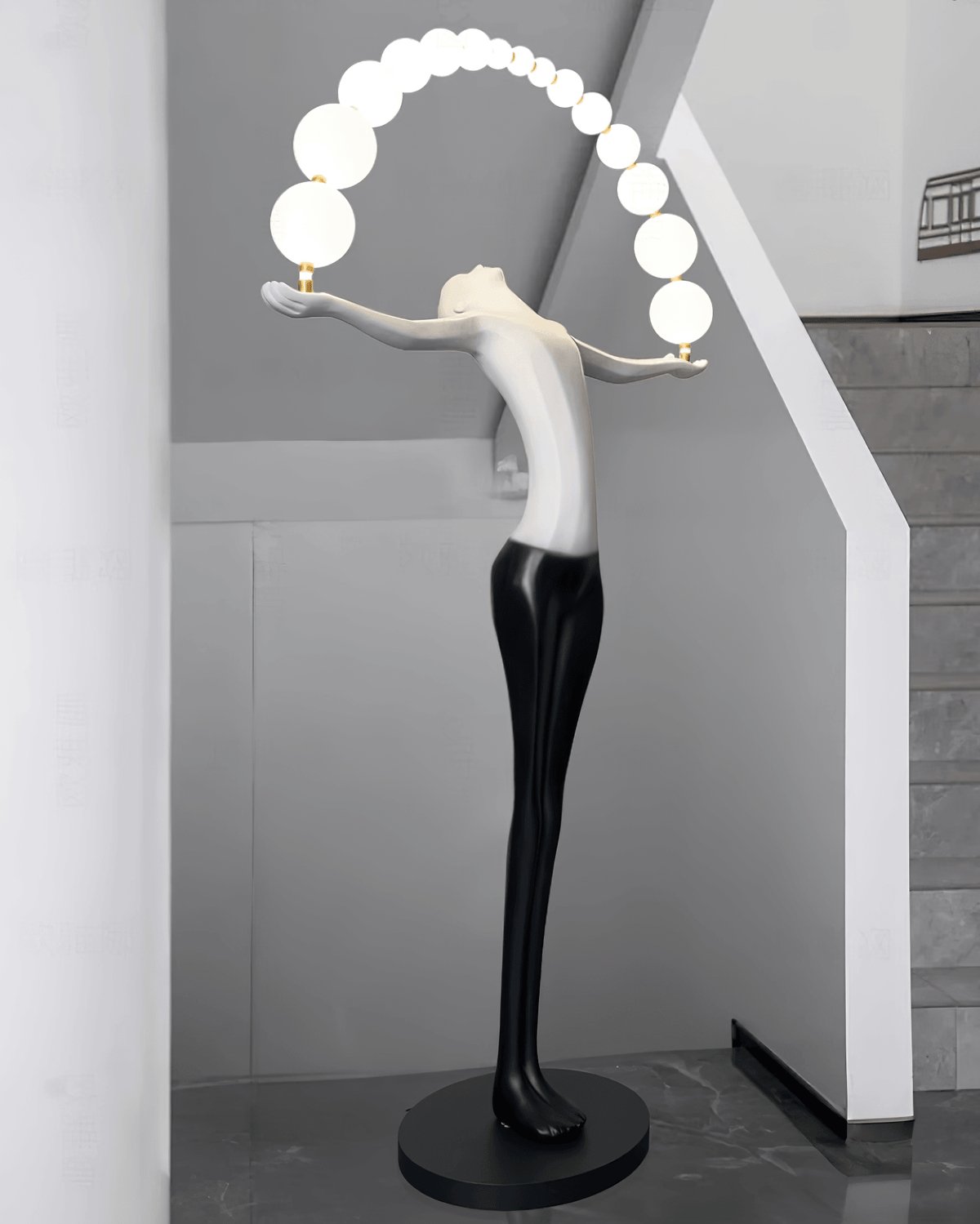 Statue of Liberty Floor Lamp with LED Light - Black Design