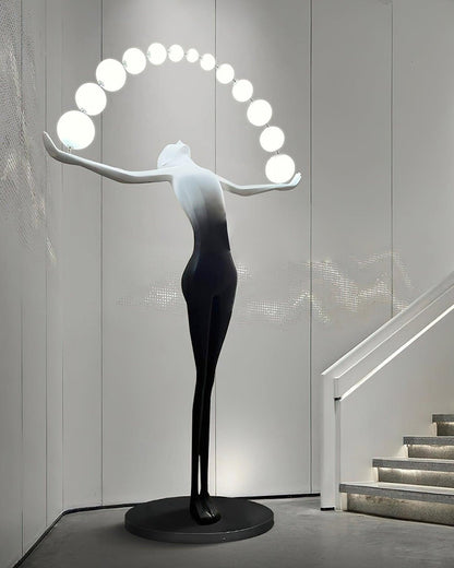 Statue of Liberty Floor Lamp with LED Light - Black Design