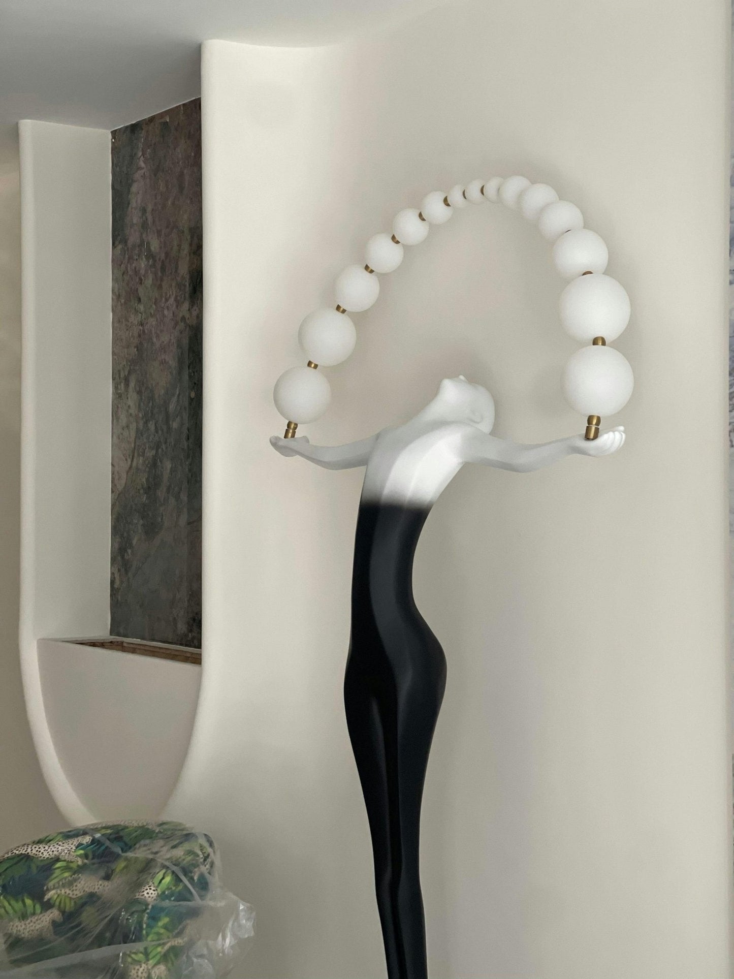 Statue of Liberty Floor Lamp with LED Light - Black Design