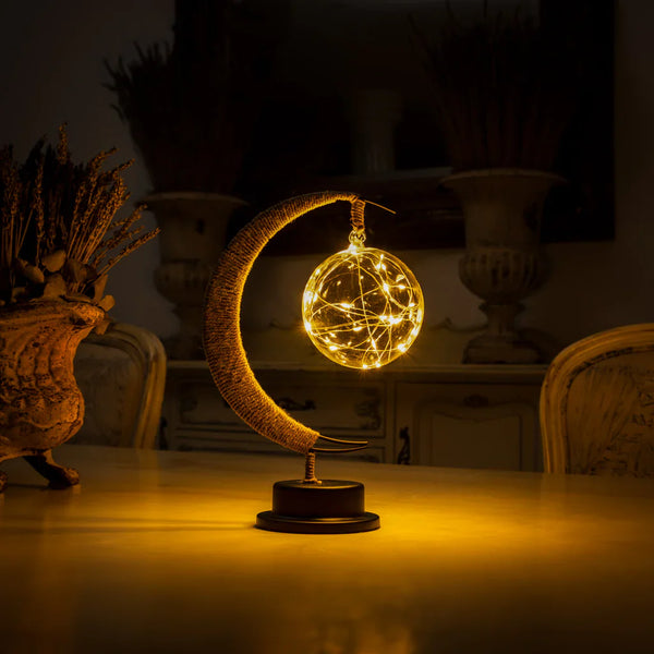 Glaslampe Mond Warm und Beruhigend LED Night Light