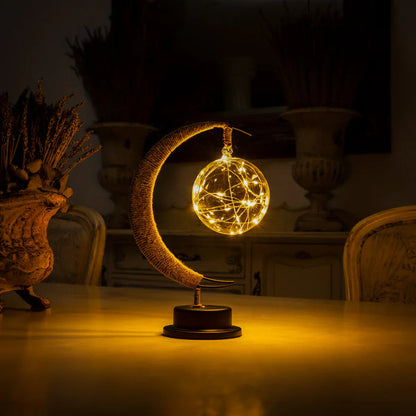 Glaslampe Mond Warm und Beruhigend LED Night Light