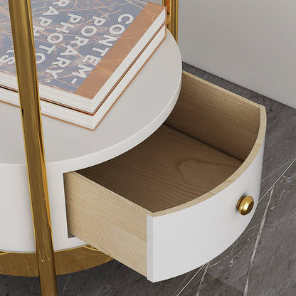 Lilah Floor Lamp with End Table and Storage Shelf