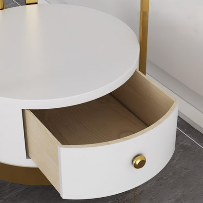Lilah Floor Lamp with End Table and Storage Shelf