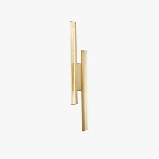 Linear LED Wall Lamp Set of 2, Modern Brass Sconce