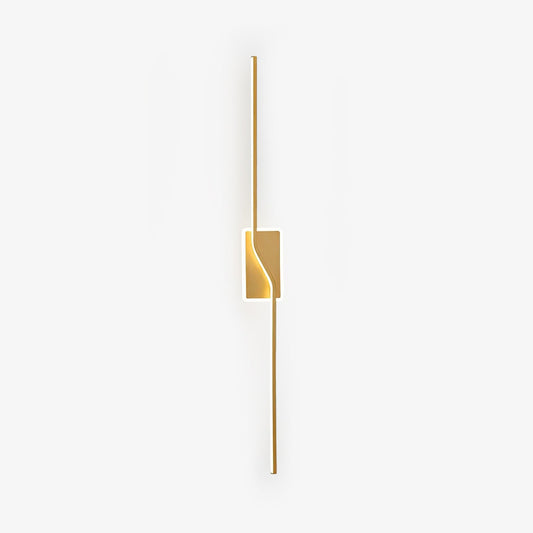 Linear Strip Wall Light - LED Indoor Brass Design, 2-Pack