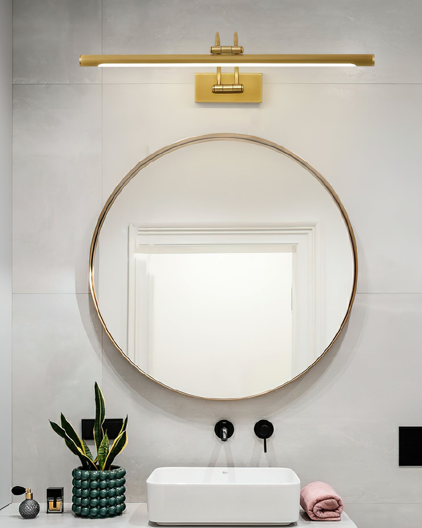 Linear Vanity Wall Light with Integrated LED, Modern Design