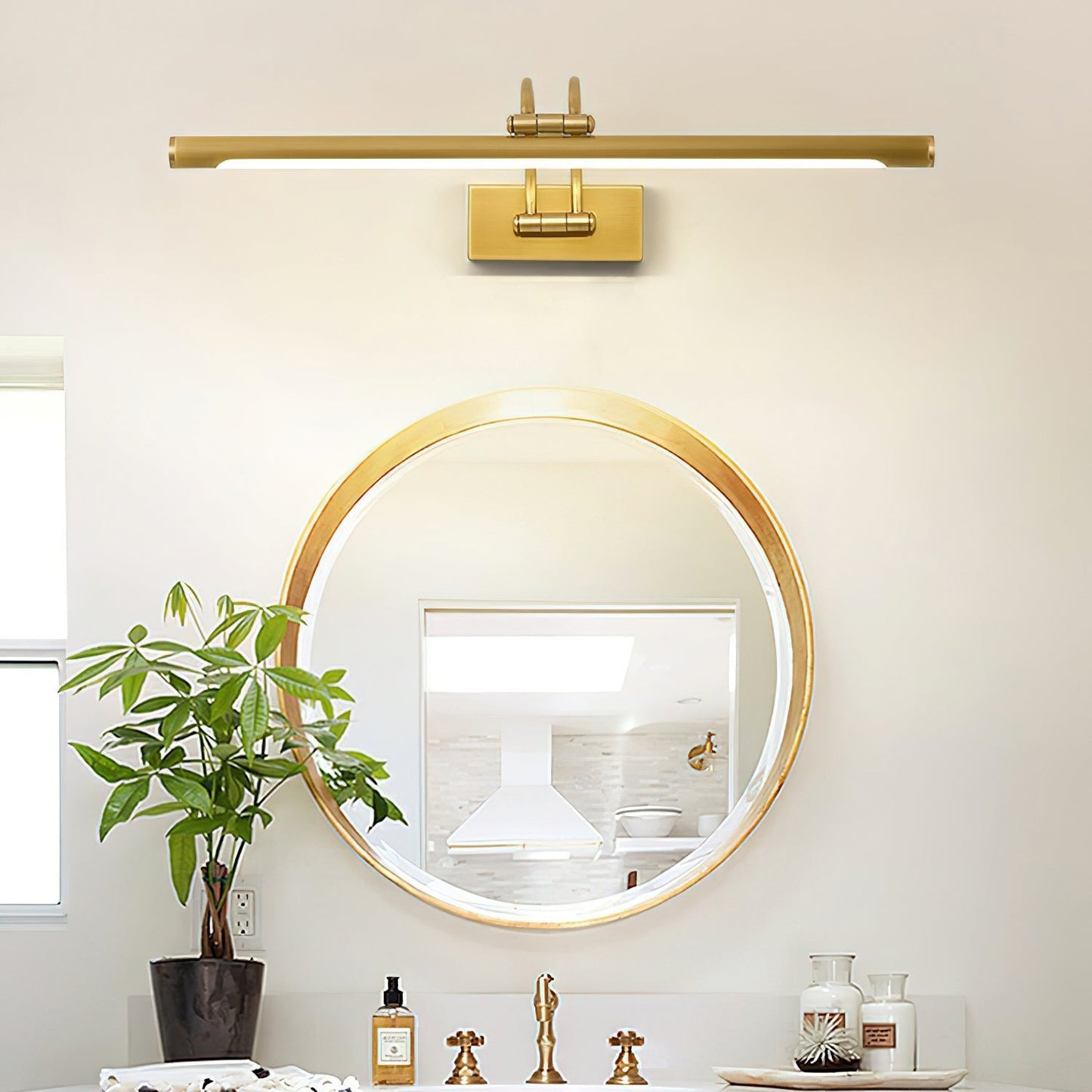 Linear Vanity Wall Light with Integrated LED, Modern Design