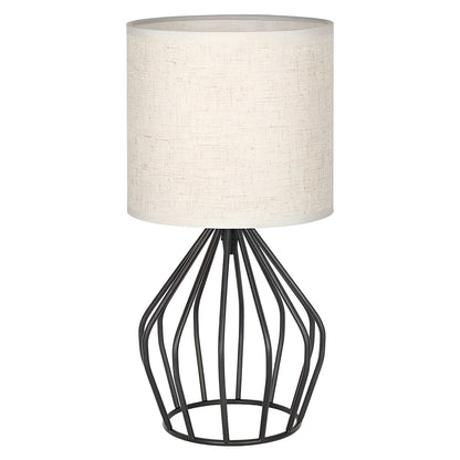 Desk Lamp with Linen Shade and Metal Base – Perfect Lighting
