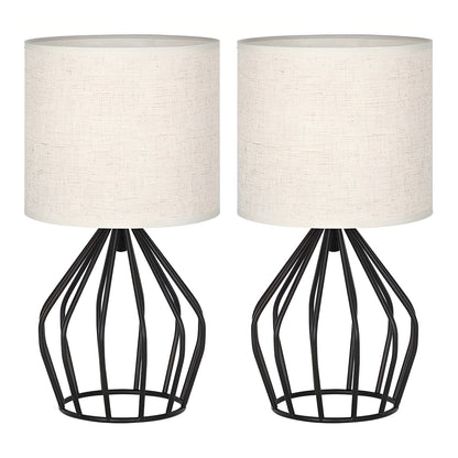 Desk Lamp with Linen Shade and Metal Base – Perfect Lighting