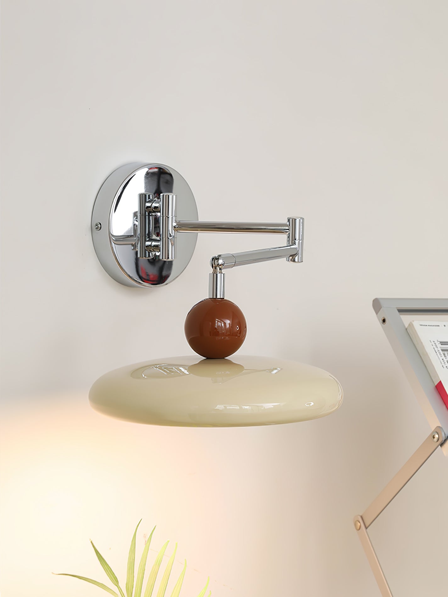 Lola Swing Arm Wall Lamp with LED Light - Chrome Finish