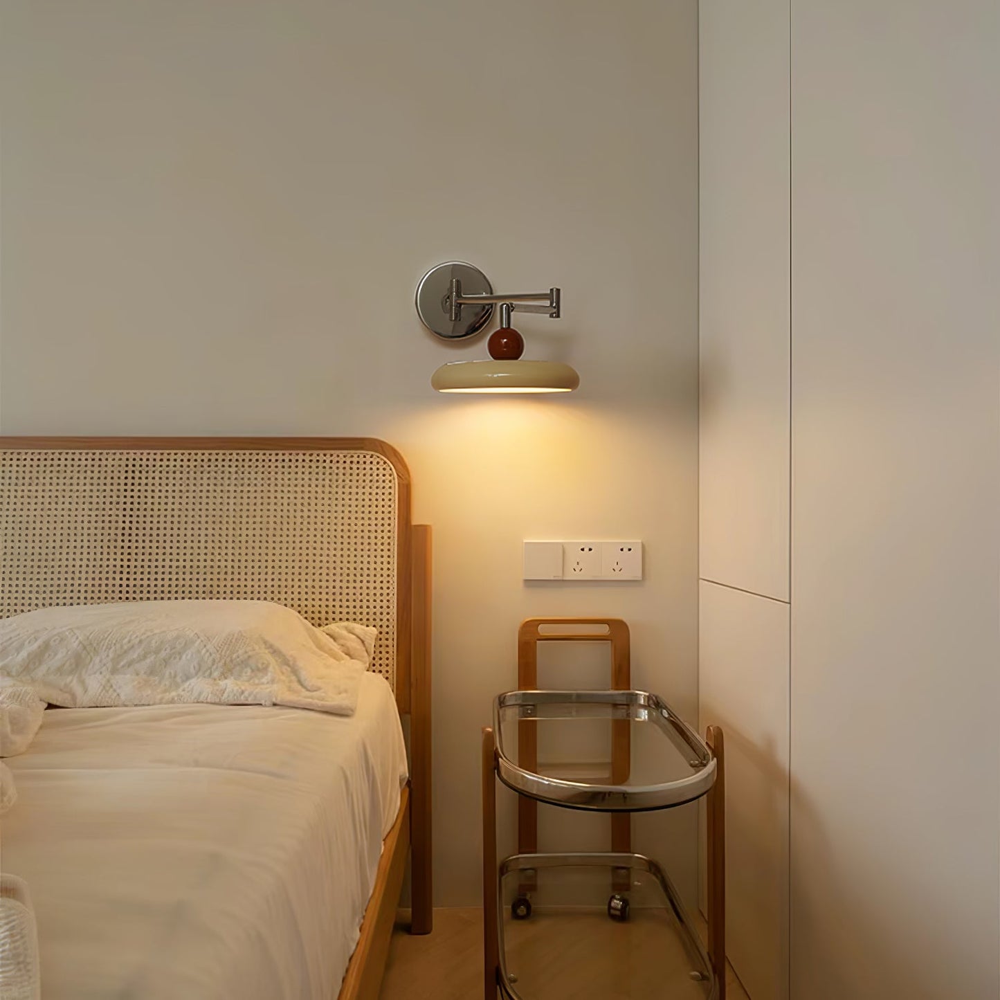 Lola Swing Arm Wall Lamp with LED Light - Chrome Finish