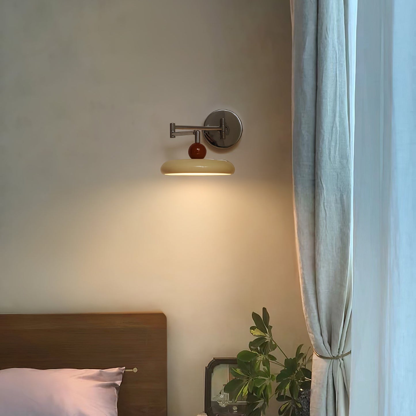 Lola Swing Arm Wall Lamp with LED Light - Chrome Finish