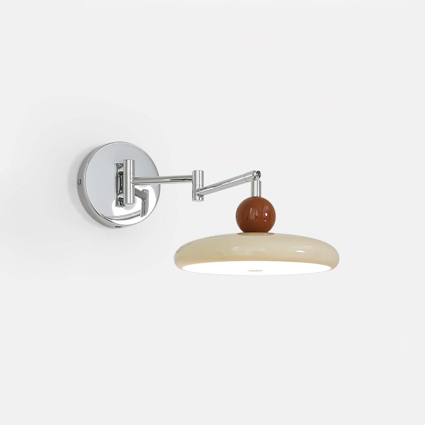 Lola Swing Arm Wall Lamp with LED Light - Chrome Finish
