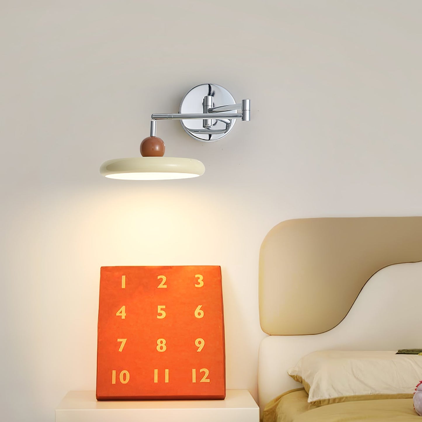 Lola Swing Arm Wall Lamp with LED Light - Chrome Finish