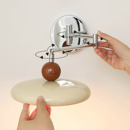 Lola Swing Arm Wall Lamp with LED Light - Chrome Finish