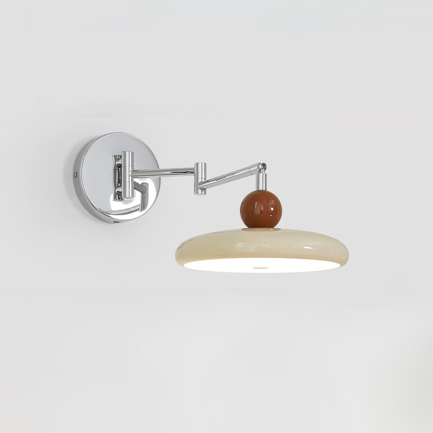 Lola Swing Arm Wall Lamp with LED Light - Chrome Finish