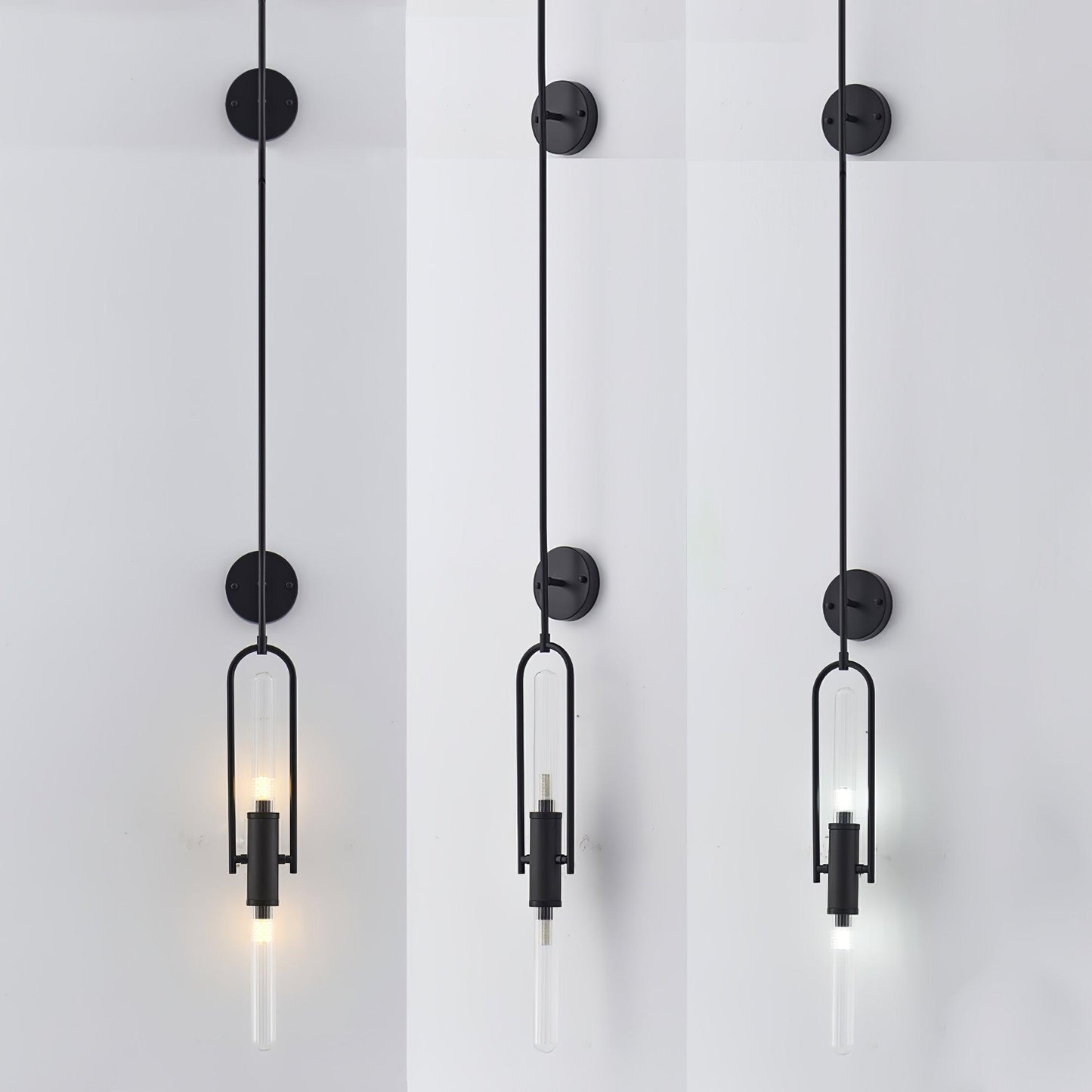Long Arc Glass Wall Lamp - Modern LED Indoor Sconce