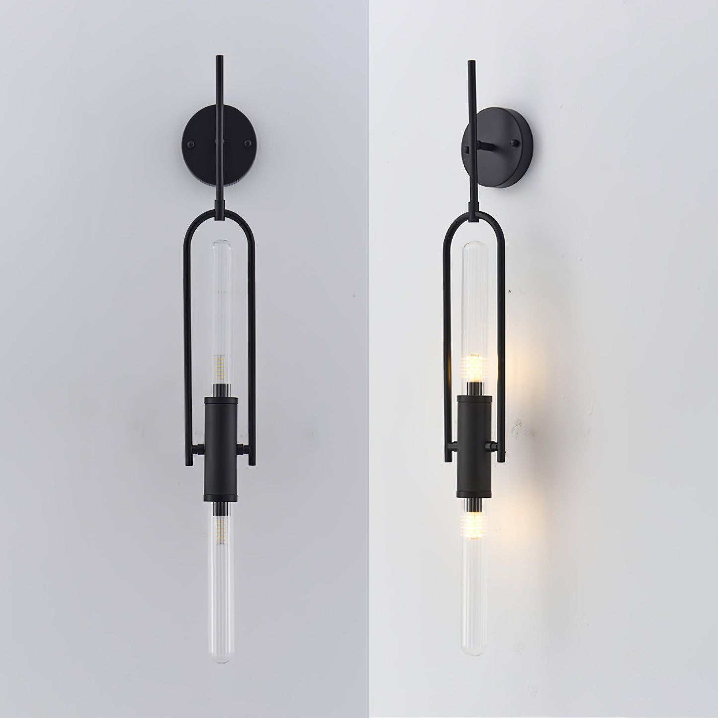 Long Arc Glass Wall Lamp - Modern LED Indoor Sconce