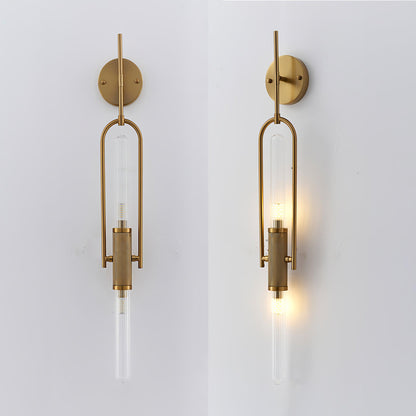 Long Arc Glass Wall Lamp - Modern LED Indoor Sconce