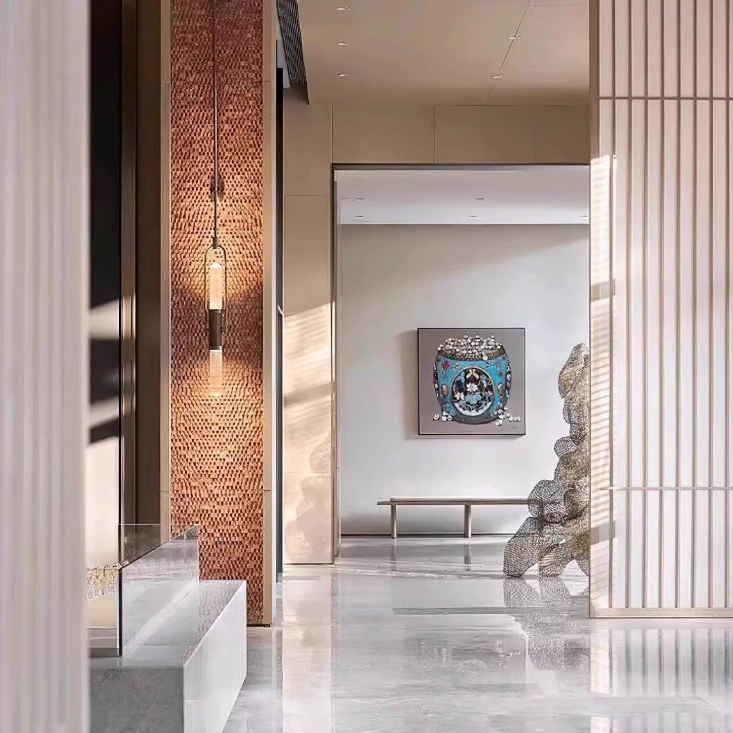 Long Arc Glass Wall Lamp - Modern LED Indoor Sconce