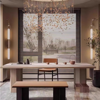 Long Arc Glass Wall Lamp - Modern LED Indoor Sconce