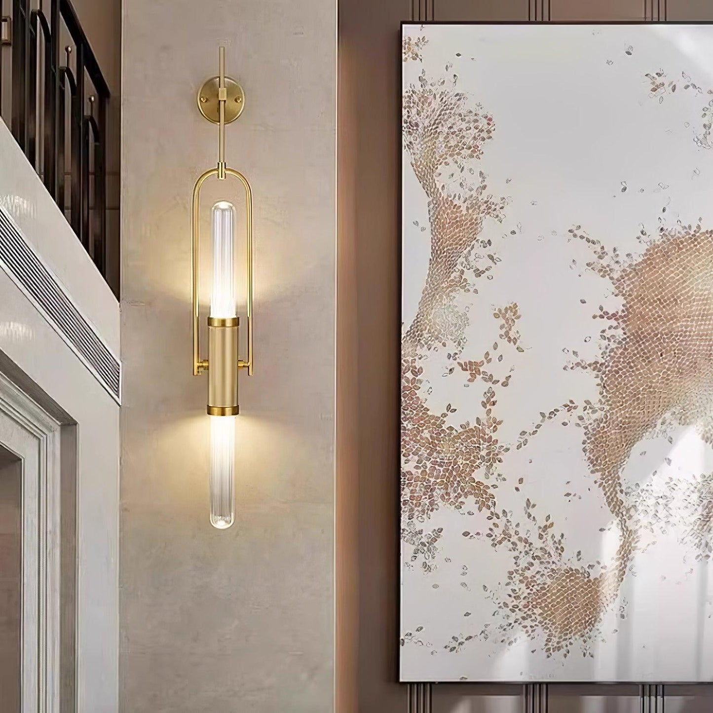 Long Arc Glass Wall Lamp - Modern LED Indoor Sconce