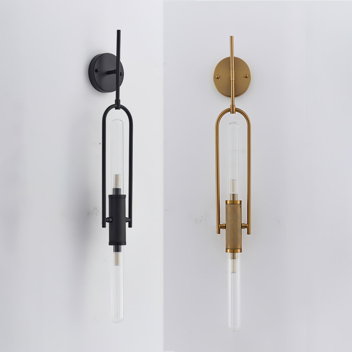 Long Arc Glass Wall Lamp - Modern LED Indoor Sconce