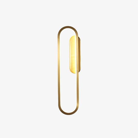 Long Ova Wall Lamp Set of 2 LED Indoor Lighting Brass