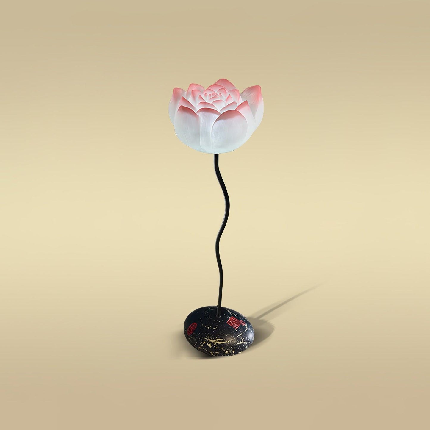 Lotus Floor Lamp with LED, Indoor Floral Design, Pink