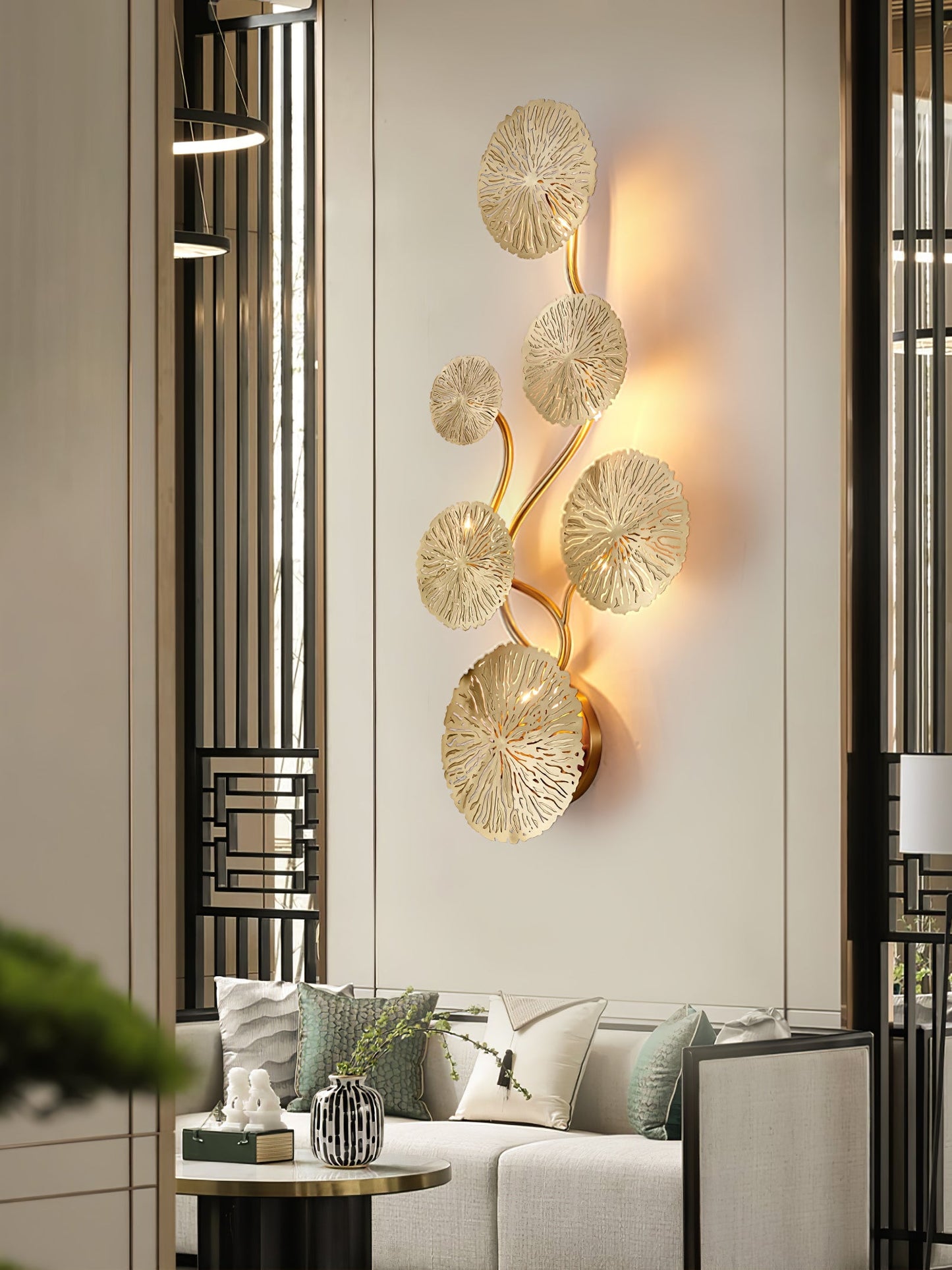 Lotus Leaf Wall Sconce LED Light Fixture for Indoor Use