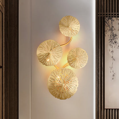 Lotus Leaf Wall Sconce LED Light Fixture for Indoor Use