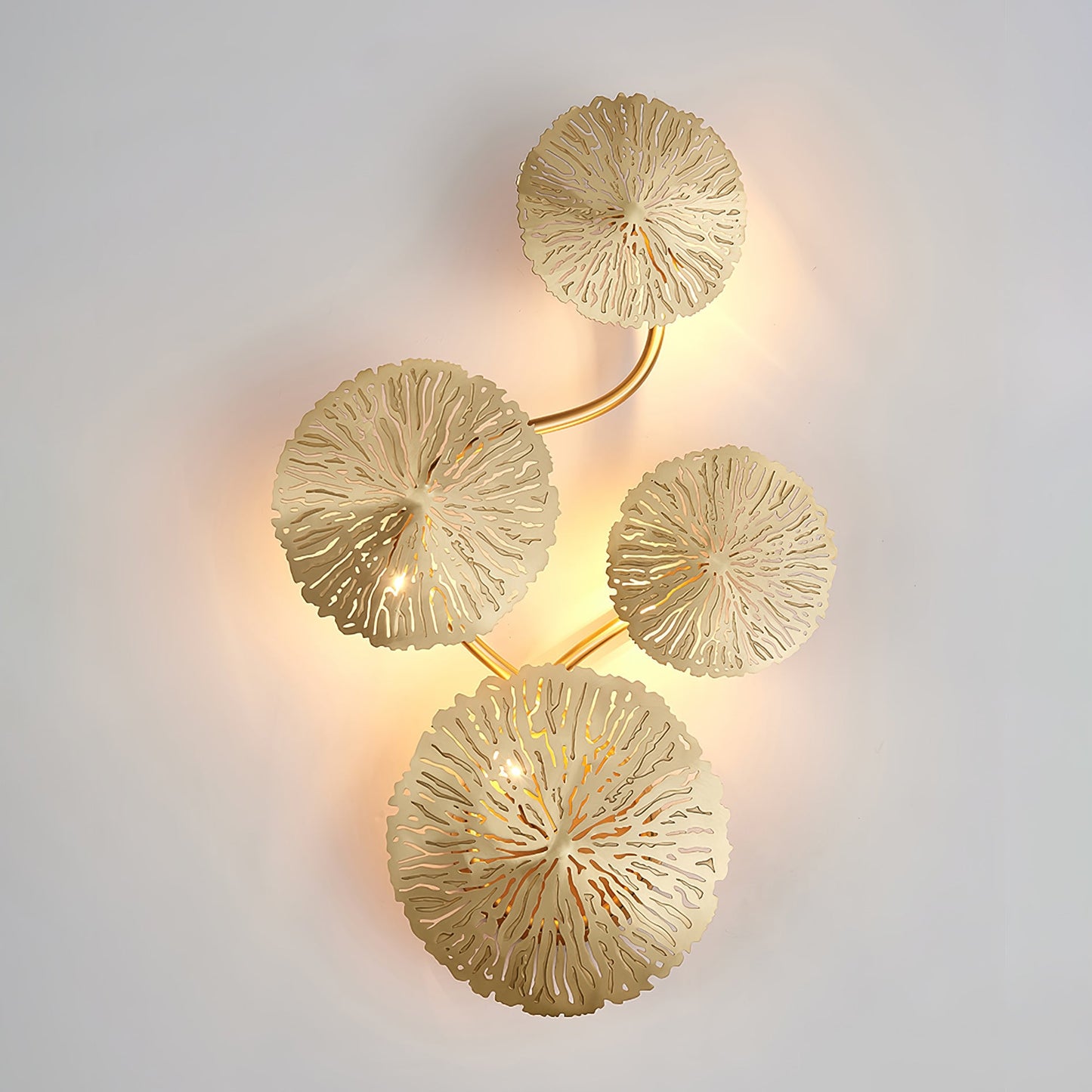Lotus Leaf Wall Sconce LED Light Fixture for Indoor Use