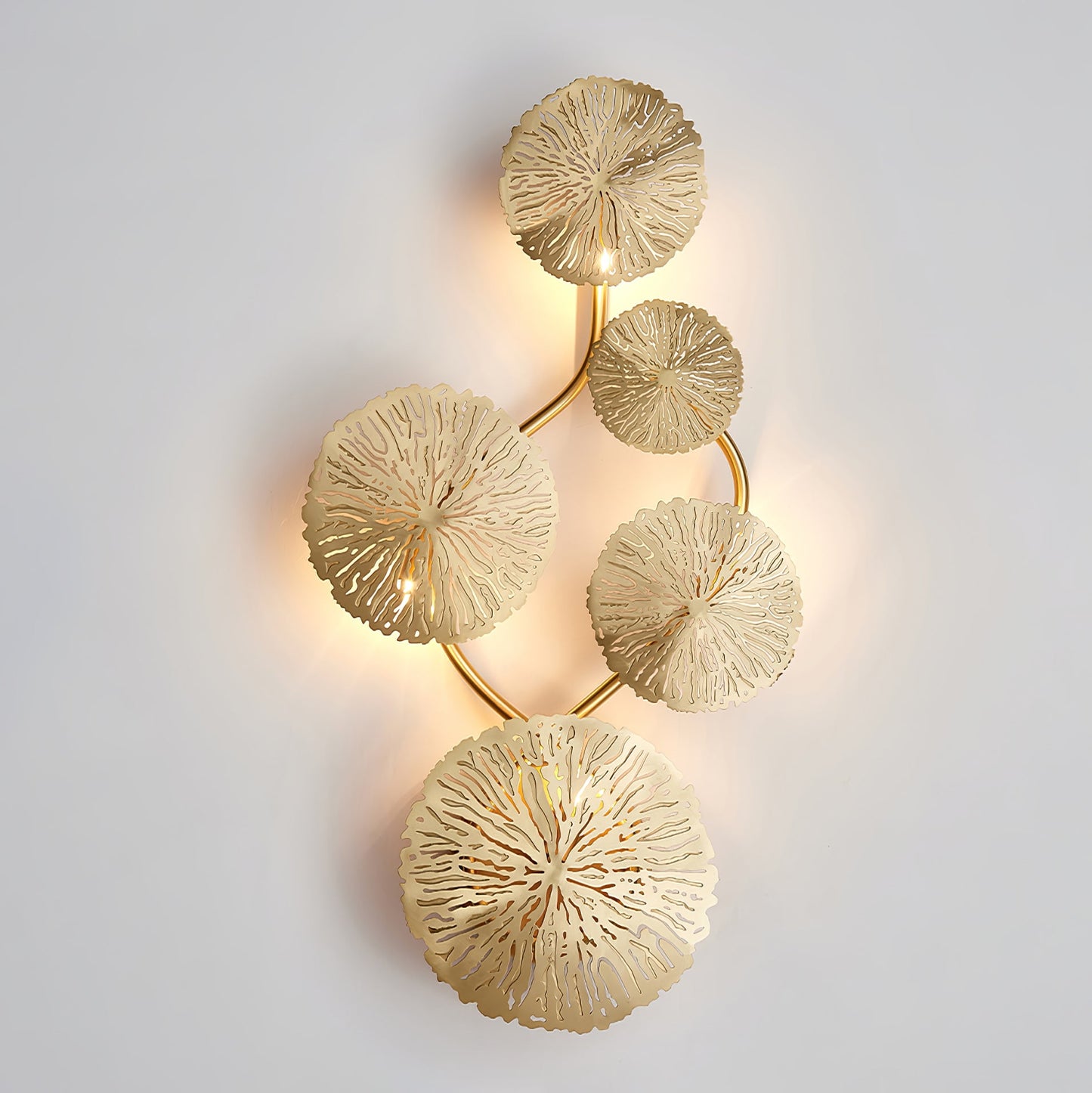 Lotus Leaf Wall Sconce LED Light Fixture for Indoor Use