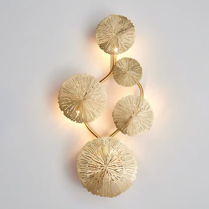 Lotus Leaf Wall Sconce LED Light Fixture for Indoor Use