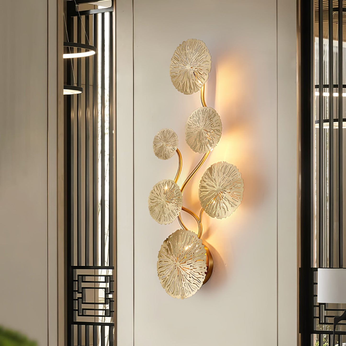 Lotus Leaf Wall Sconce LED Light Fixture for Indoor Use