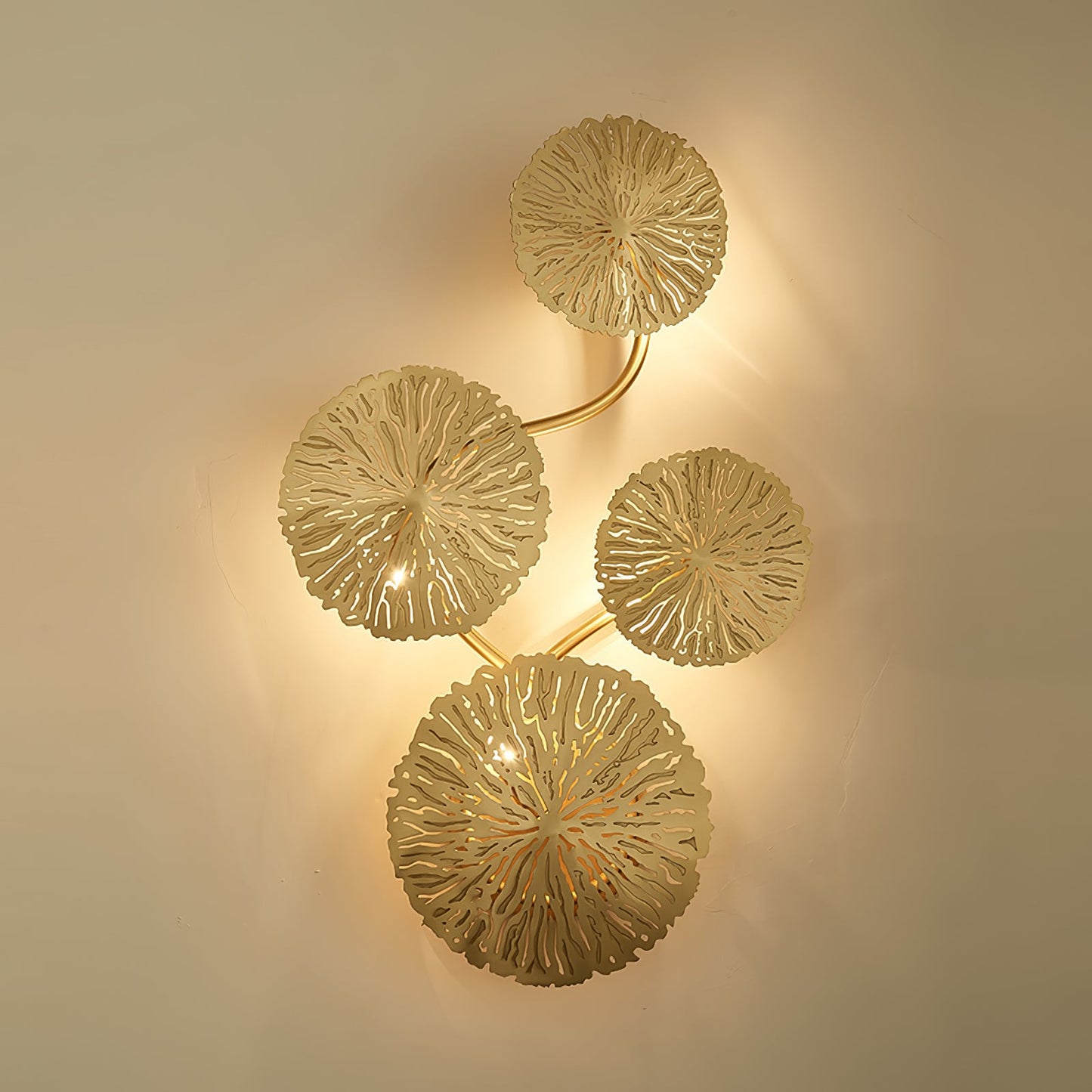 Lotus Leaf Wall Sconce LED Light Fixture for Indoor Use