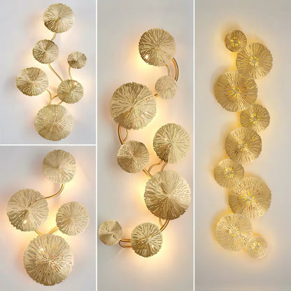 Lotus Leaf Wall Sconce LED Light Fixture for Indoor Use