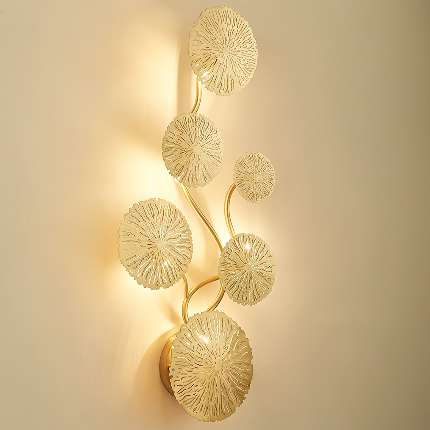 Lotus Leaf Wall Sconce LED Light Fixture for Indoor Use