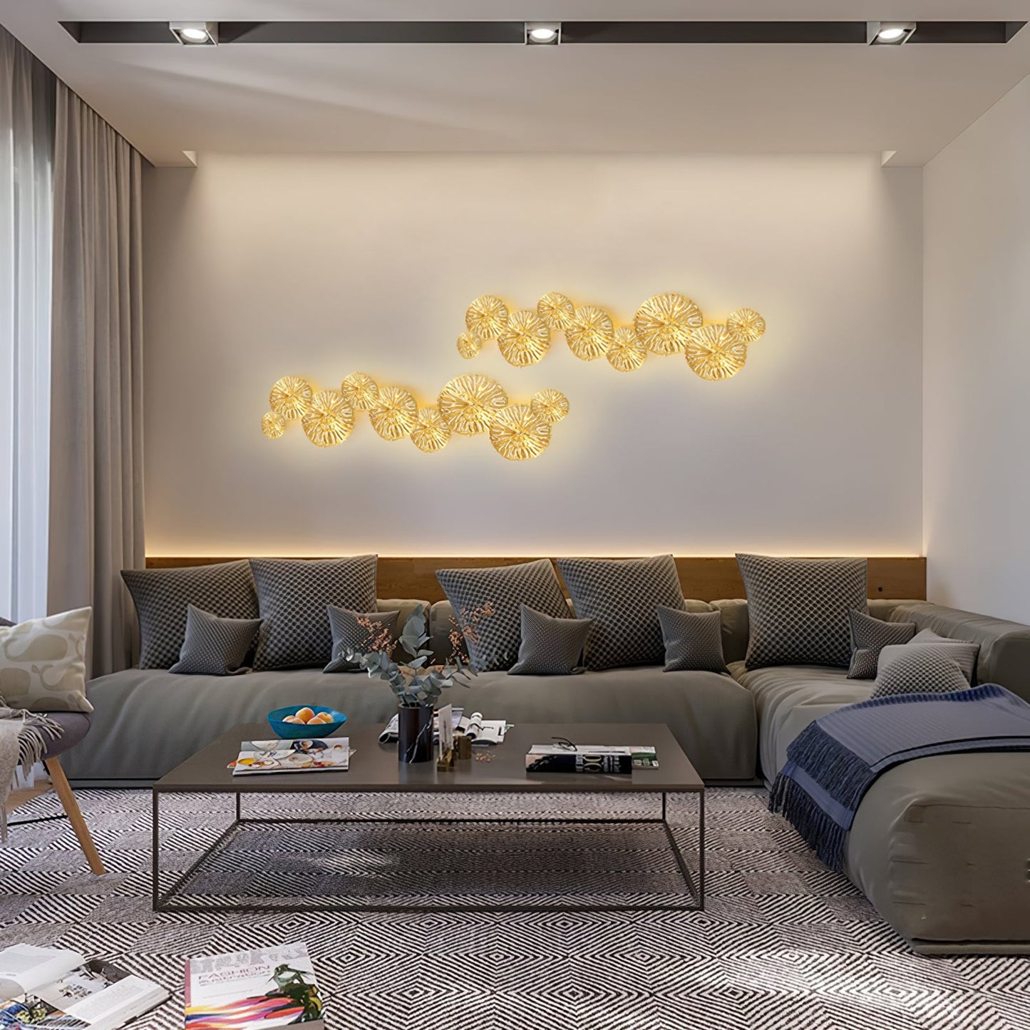 Lotus Leaf Wall Sconce LED Light Fixture for Indoor Use