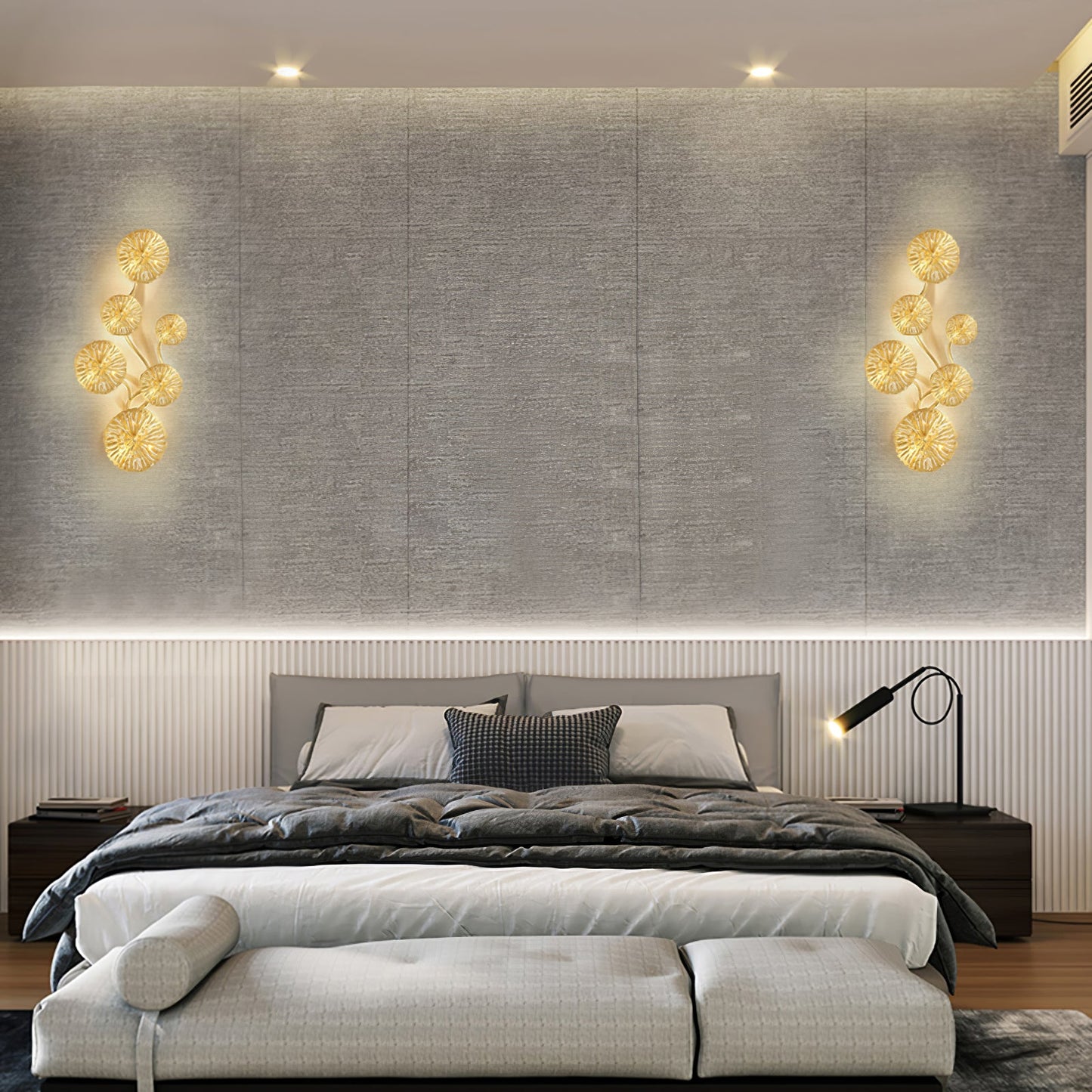 Lotus Leaf Wall Sconce LED Light Fixture for Indoor Use