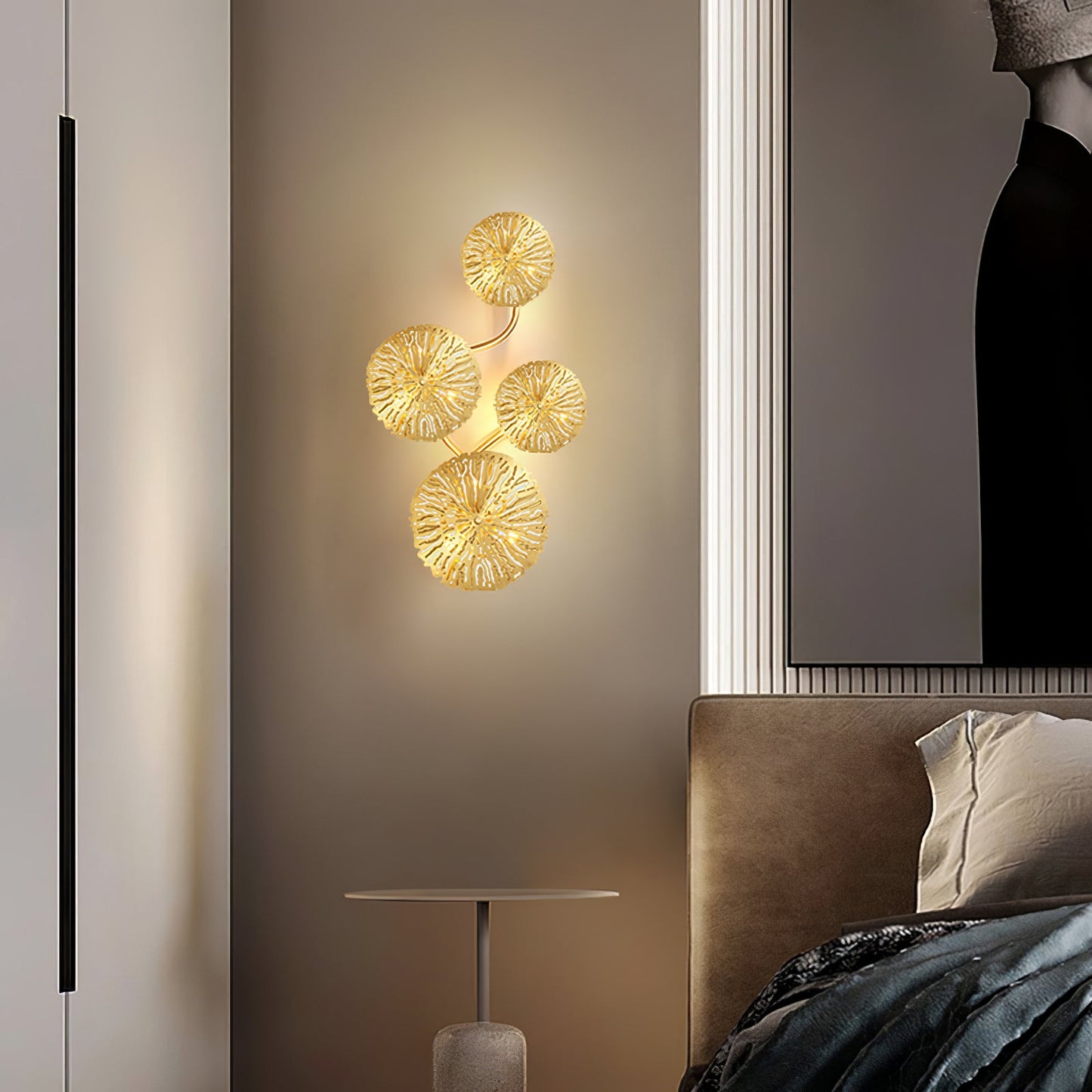 Lotus Leaf Wall Sconce LED Light Fixture for Indoor Use