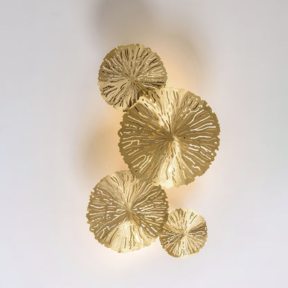 Lotus Leaf Wall Sconce LED Light Fixture for Indoor Use
