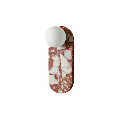 Lucie Wall Lamp - Indoor LED Marble Fixture, Mid-Century Design
