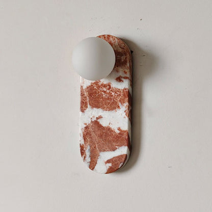 Lucie Wall Lamp - Indoor LED Marble Fixture, Mid-Century Design