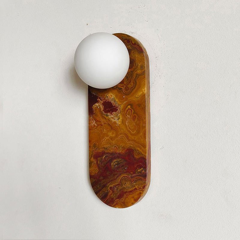 Lucie Wall Lamp - Indoor LED Marble Fixture, Mid-Century Design